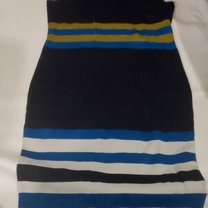 New York & Company Blue and Yellow Knit Skirt